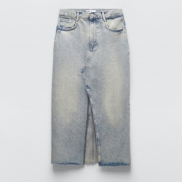 Zara DENIM SKIRT TRF - Picture 4 of 16
